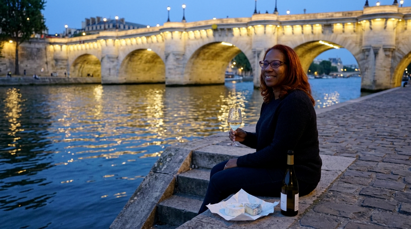 Sunset by the Seine